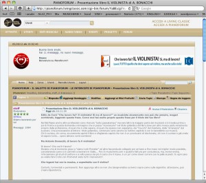 Il Violinista su Pianoforum