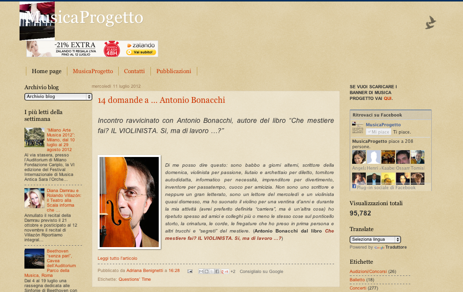 Intervista con Adriana Benignetti – MusicaProgetto